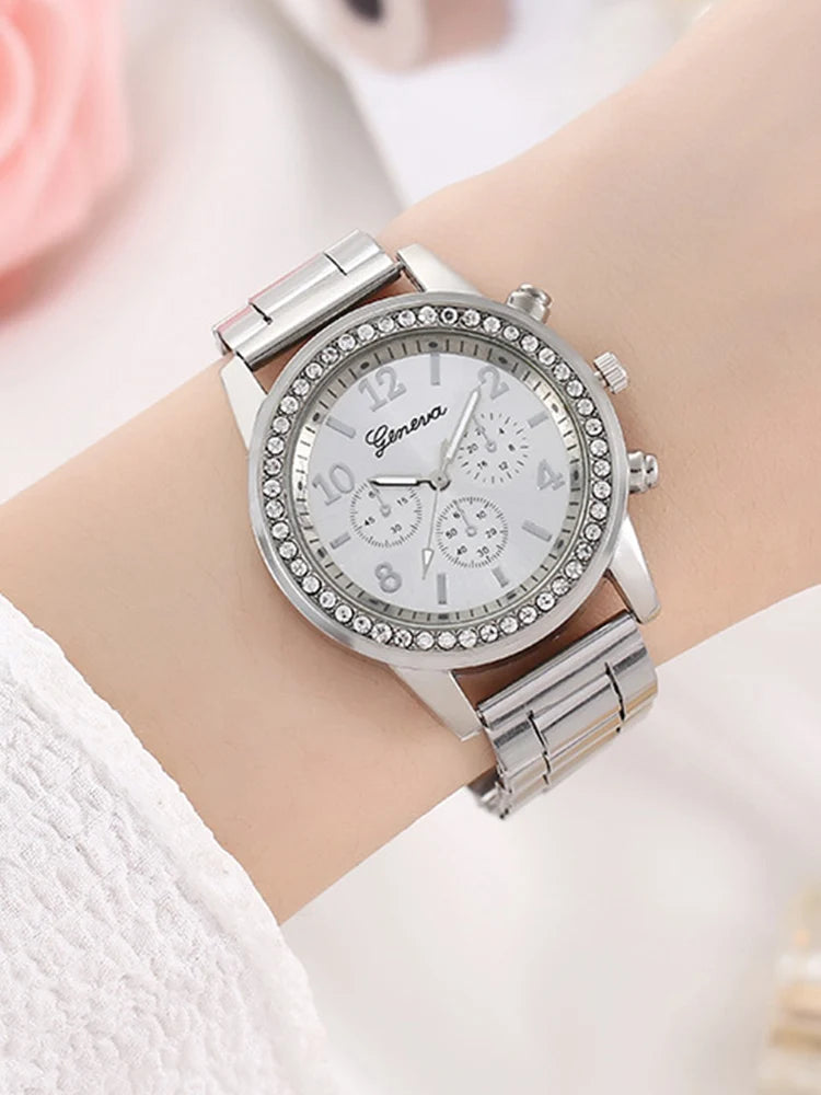 6 Pieces of Fashionable and Versatile Diamond Inlaid Rhinestone WOMEN&