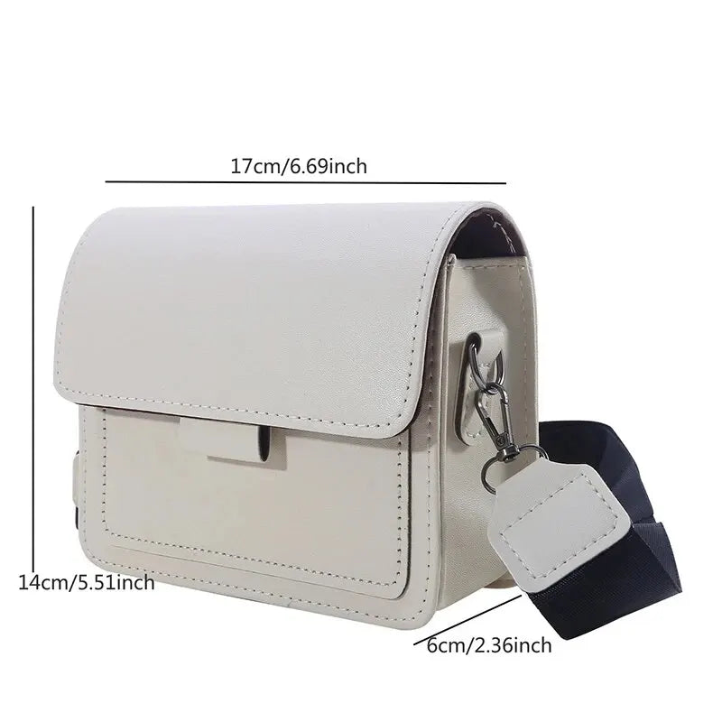 Classic Designer PU Leather Crossbody Bag for Women Travel Handle Handbag Fashion Shoulder Messenger Bag Ladies Small Flap Bag.