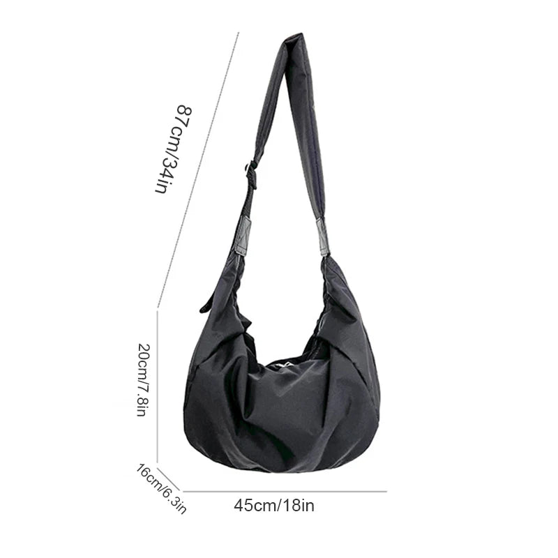 2023 New Fashion Summer Large Capacity Casual Nylon Women Shoulder Bag Korean Style Hobos Bag Youth Crossbody Shoulder Bag.