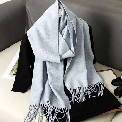 62Color Solid Women Winter Scarf Warm Thicken Cashmere Shawl Outdoor Fashion Luxury Tassels Pashmina Lady Wrap Windproof Scarves.