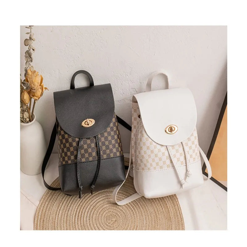 Travel Backpack for Women Mini Cute Purse and Shoulder Bag PU Leather.