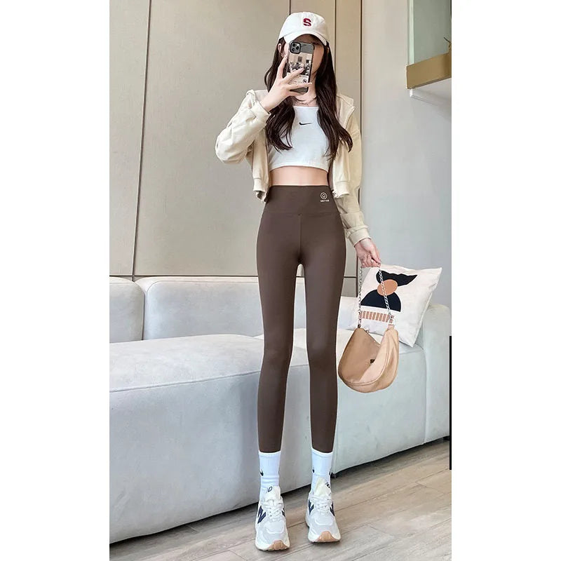 1PC High-waisted Yoga leggings Athletic tights Warm women&